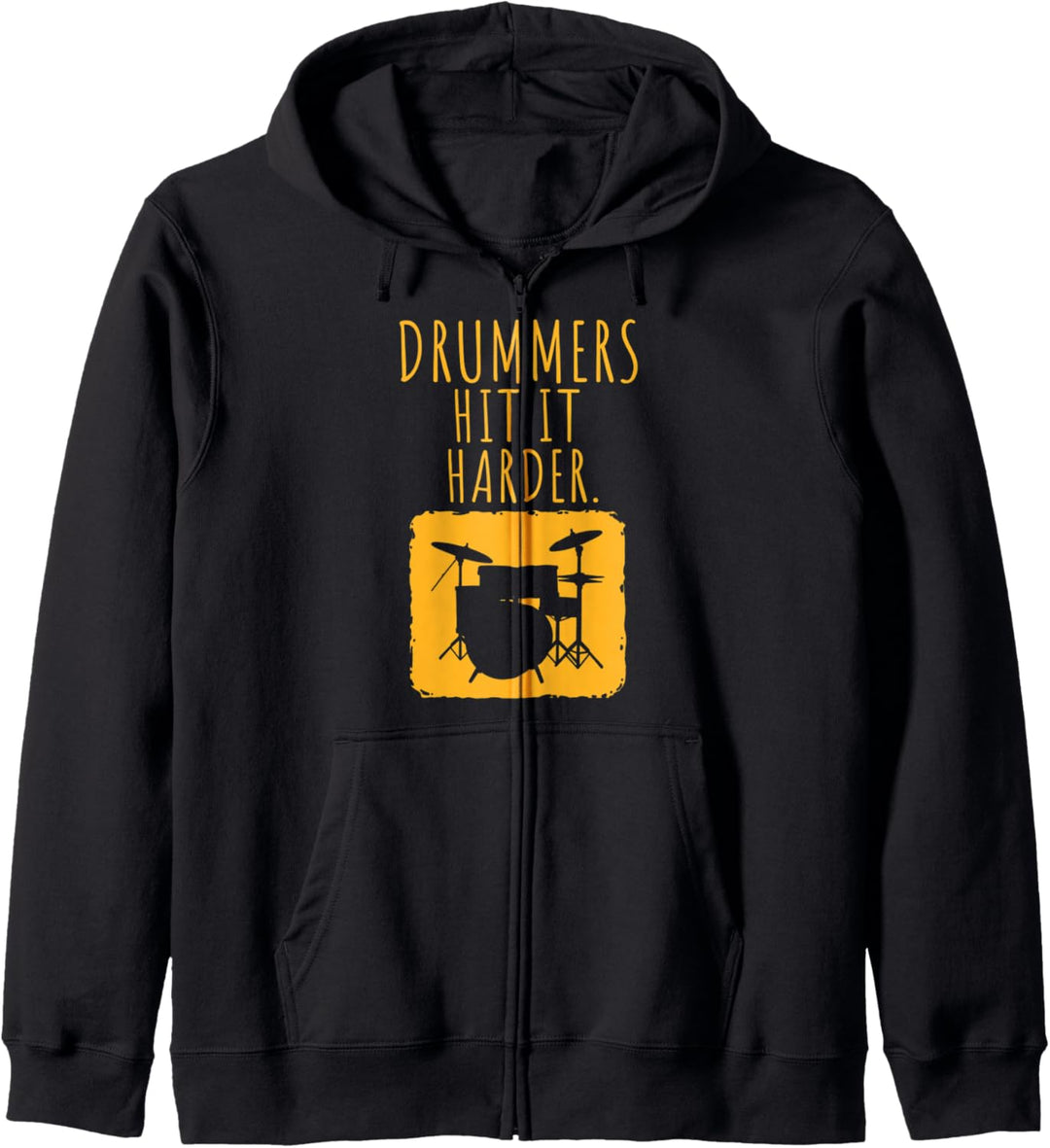 Schlagzeuger Geschenk Hit It Harder Drum Kapuzenjacke