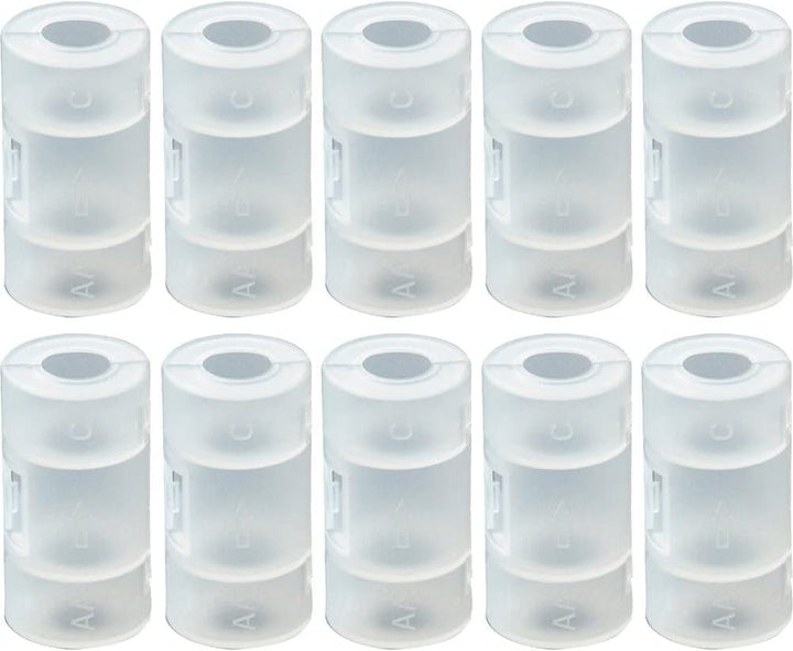 10 Pcs Aa Batterie Zur Grösse C -Batterie Kistenkisten -Box -Adapter -konverterhalter -switcher -kon