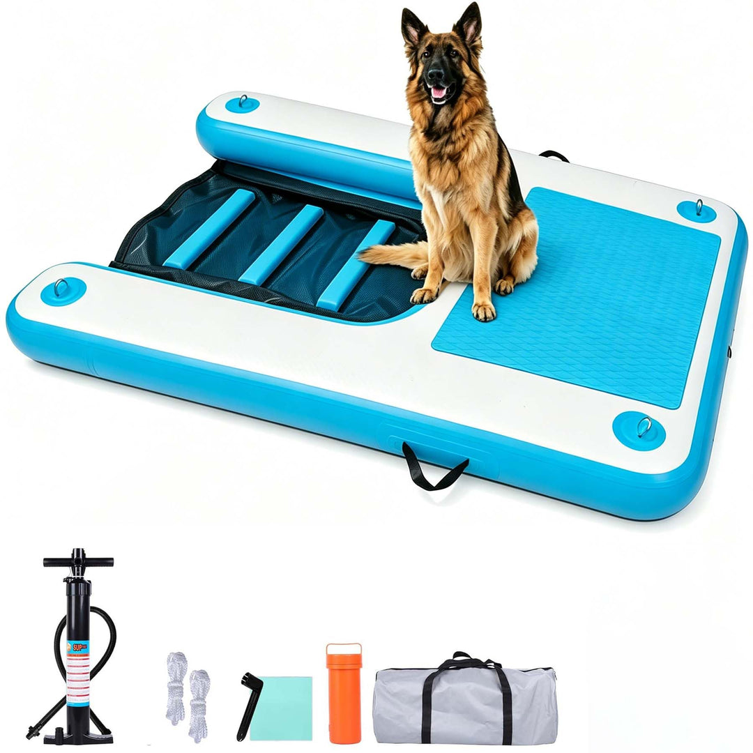 Hunderampe Aufblasbare Hunde Wasserrampe, Hundeboot Rampe Schwimmende Dock Leiter für Pool, Boot, Se