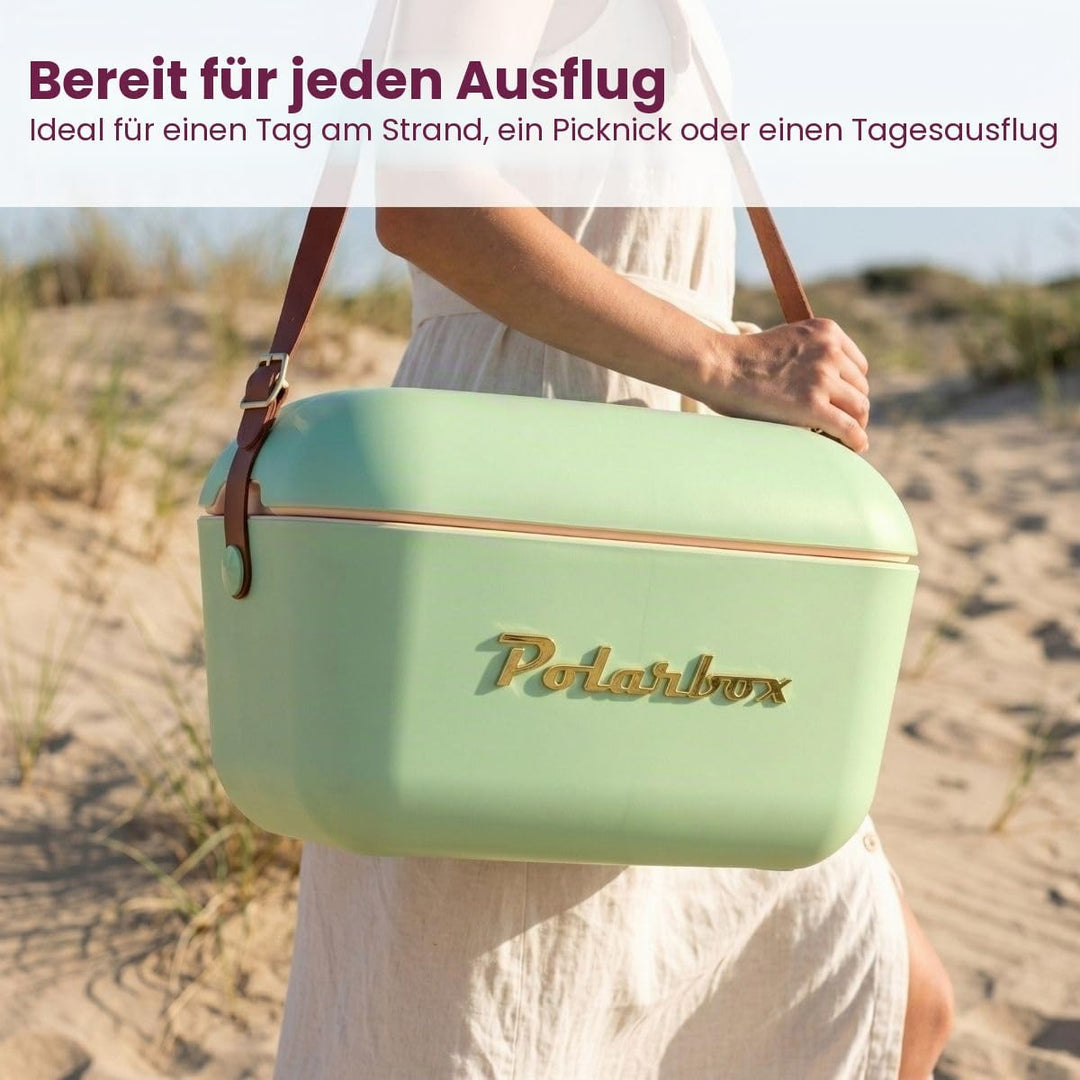 Kühlbox, 20 l, goldfarbene Details. POLARBOX Grün,gold, Grün,gold