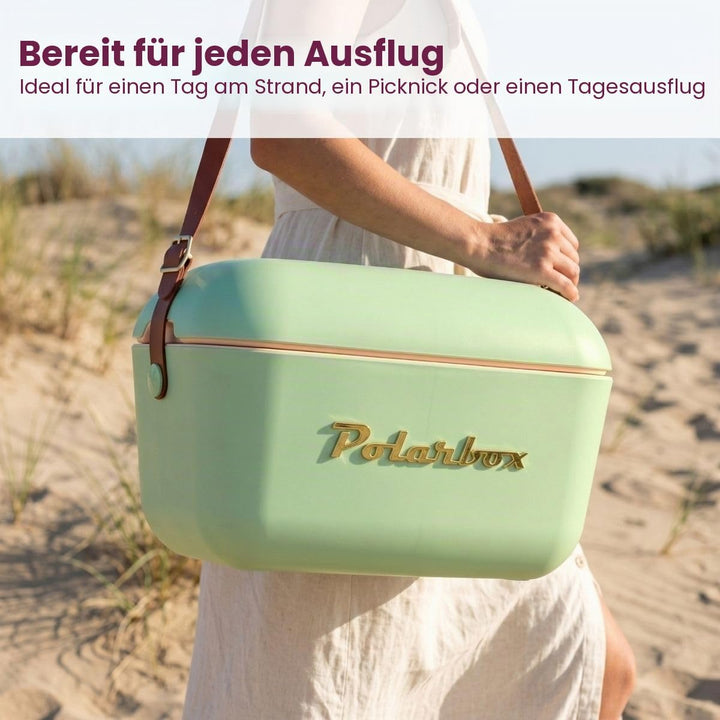 Kühlbox, 20 l, goldfarbene Details. POLARBOX Grün,gold, Grün,gold
