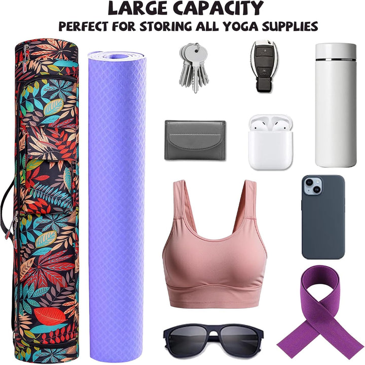 Aucuu Yogatasche, Yogamatte Tasche, Sporttasche Damen mit Nassfach & Flaschentasche, Verstellbarer S