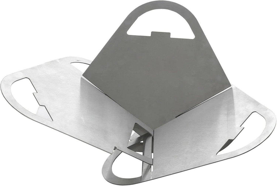 Feuerstelle 56 x 56 cm aus Edelstahl Mobile Feuerschale BBQ Lagerfeuer klappbar Gartenfeuer Feuerkor