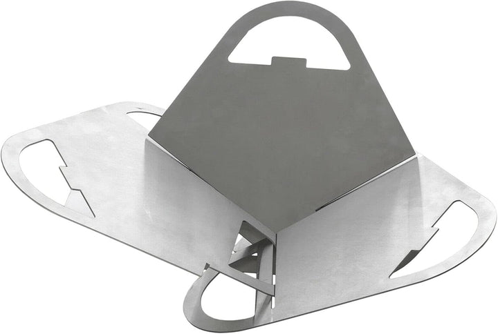 Feuerstelle 56 x 56 cm aus Edelstahl Mobile Feuerschale BBQ Lagerfeuer klappbar Gartenfeuer Feuerkor
