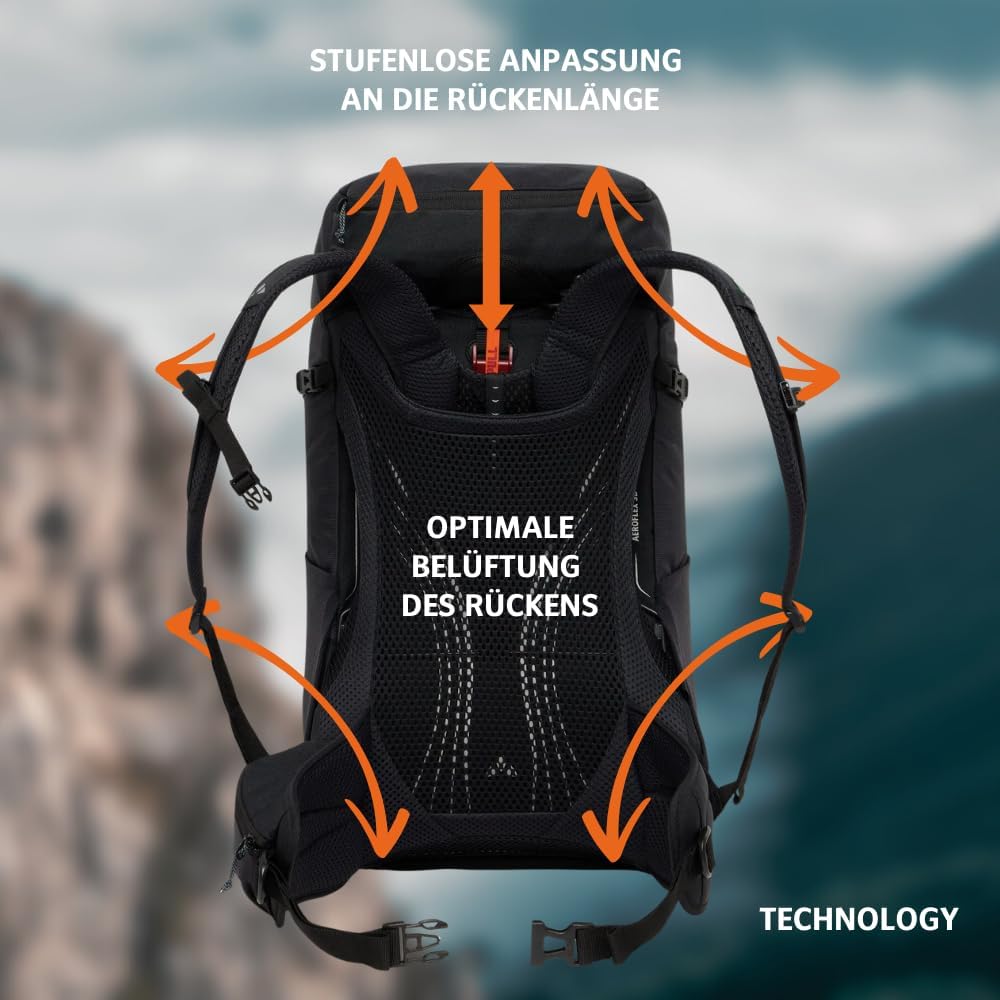 VAUDE Rucksaecke30-39L Brenta 30 Einheitsgrösse Schwarz, Einheitsgrösse Schwarz