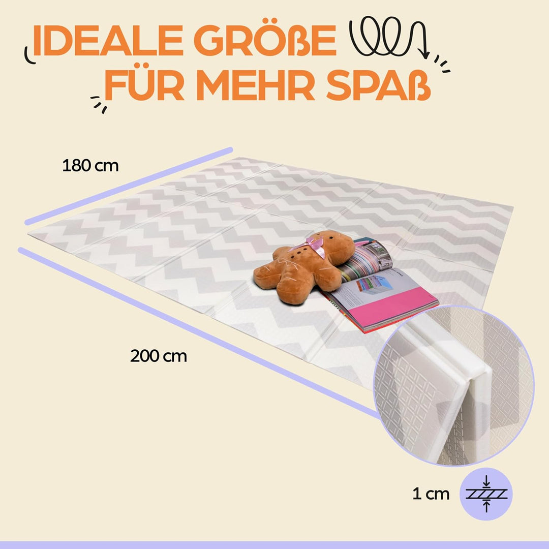 Baby-Spielmatte, faltbar, sensorisch, wasserdicht, ungiftig, wendbar. Vielseitige Matte, perfekt zum