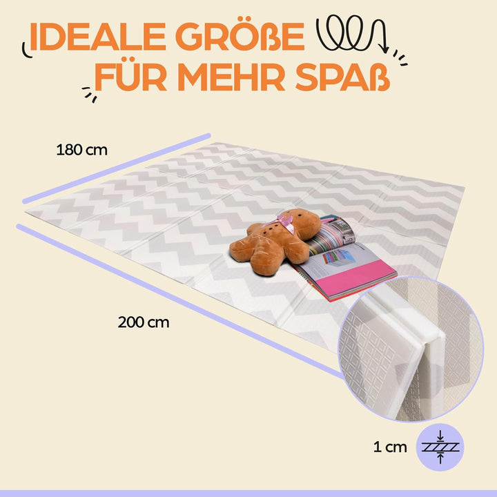 Baby-Spielmatte, faltbar, sensorisch, wasserdicht, ungiftig, wendbar. Vielseitige Matte, perfekt zum