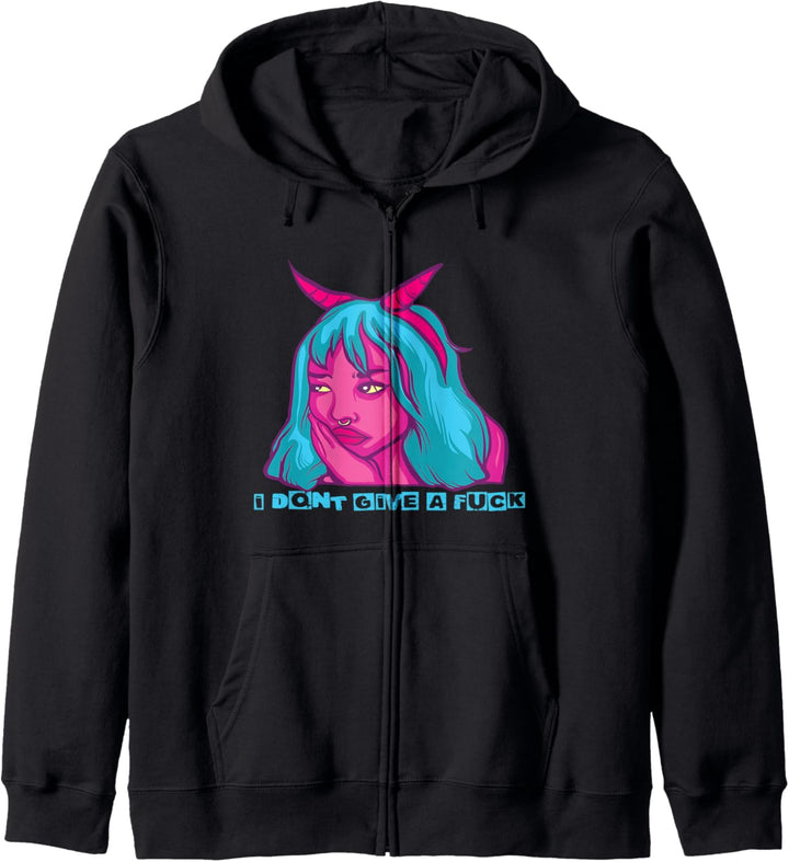 Devil Girl Pastell Goth Japanische Anime Kawaii Kapuzenjacke