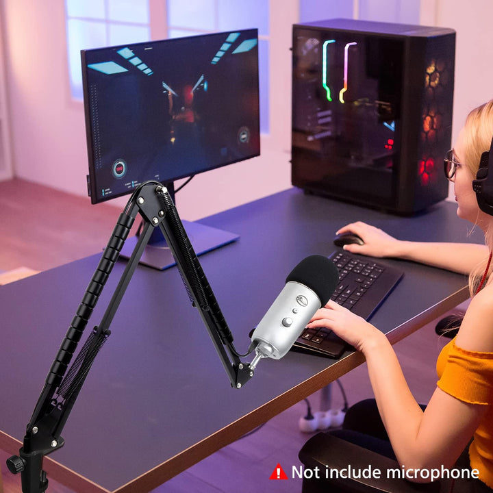 Blue Yeti Mikrofon Arm mit Popschutz Professioneller Mikrofon Ständer Kompatibel mit Blue Yeti, Yeti