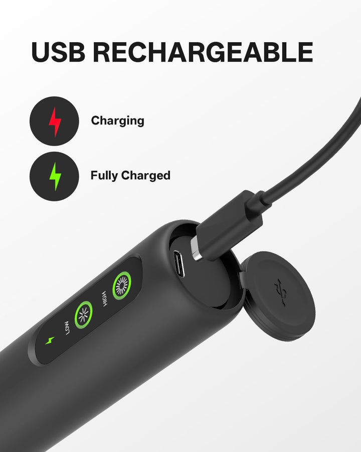 CIRCLE JOY Wiederaufladbarer Milchaufschäumer Handheld mit 2 Geschwindigkeiten, Elektrischer Kaffee-