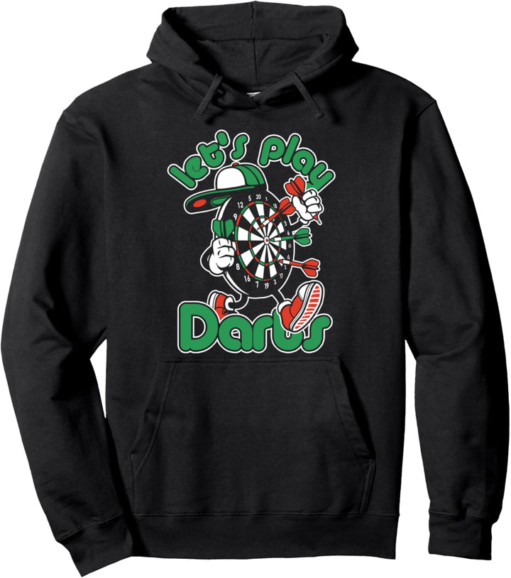 Wurfsport Dart Spieler Lasst Darts spielen Pub Bar Spiele Pullover Hoodie
