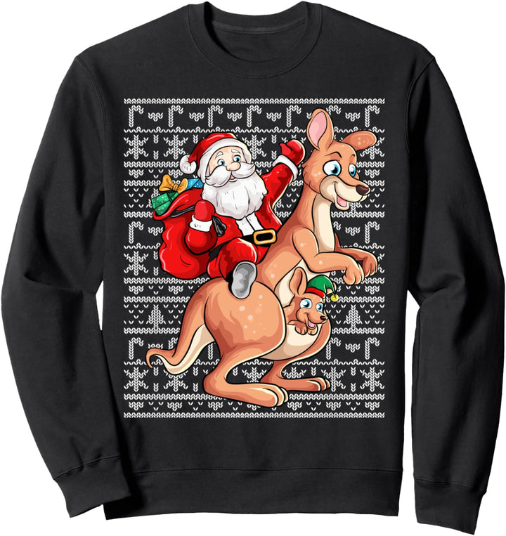 Weihnachten Aussie Santa Claus Känguru Australien Australien Sweatshirt