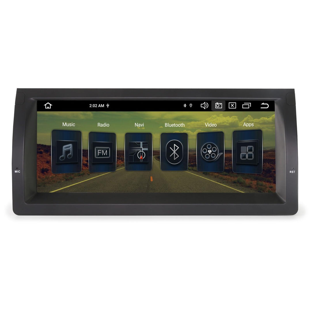 Erisin 10.25 Zoll Android 14 Autoradio mit GPS Navigation für BMW X5 E53 Unterstützt CarPlay Wireles