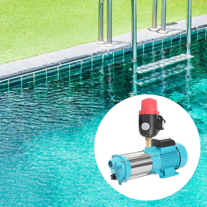 Kreiselpumpe 9,8 bar Wasserpumpe Hauswasserwerk Gartenpumpe Selbstansaugend 1300 W 4000 L/h N Centri