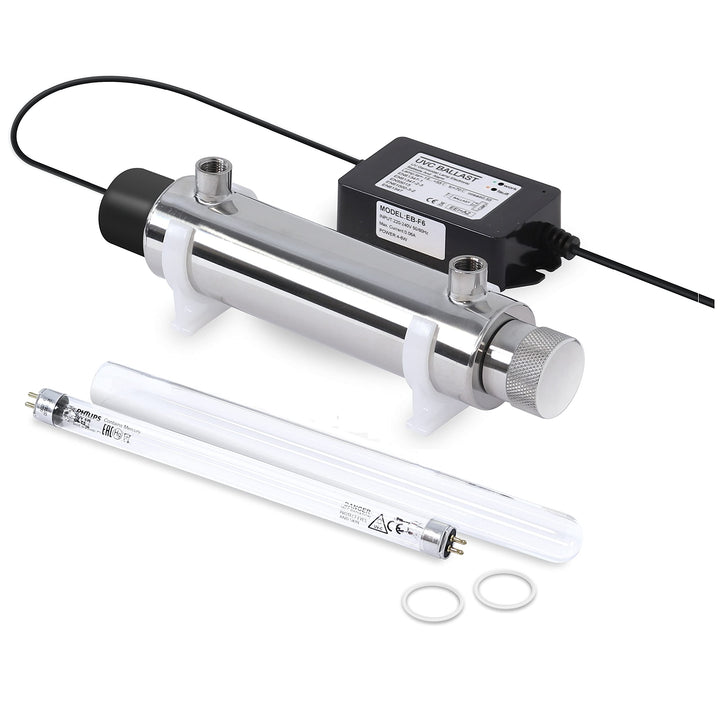 UV Anlage Wasserfilter Desinfektionsanlage mit UV Lampe 6 watt, Durchfluss 2l/min für Mikrofilteranl