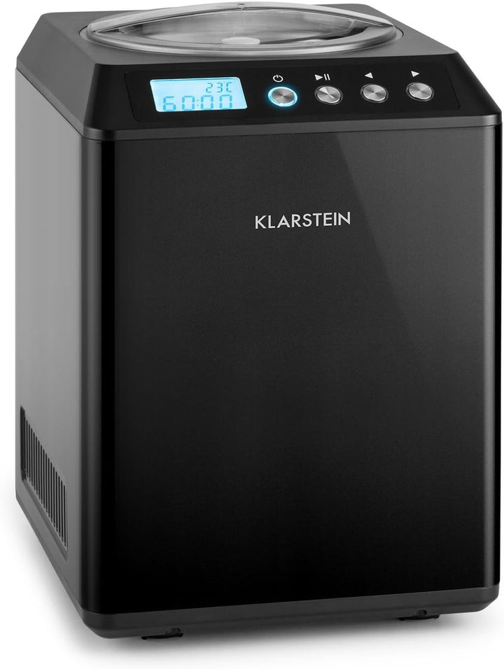 Klarstein Vanilla Sky Family - Eismaschine, Eisbereiter, Speiseeismaschine, Kühlhaltefunktion, LED-D