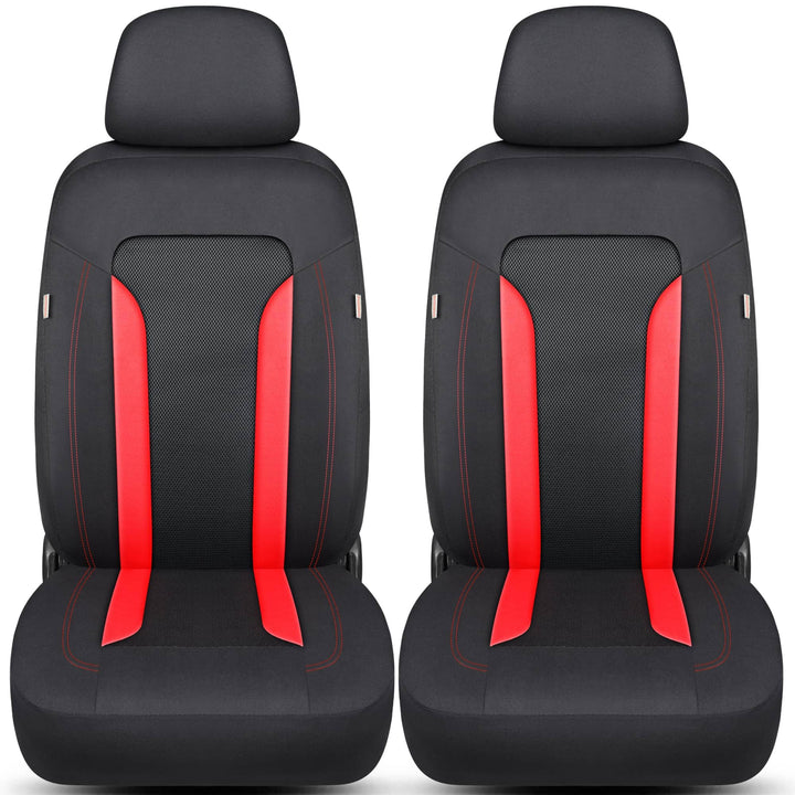 Schonbezüge Sitzbezüge für Ford Fiesta MK 7 Bj 2008-16 in Schwarz/Rot TF3