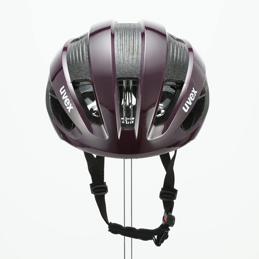 Uvex Rise CC Rennrad Fahrrad Helm matt schwarz/lila 2022 52-56 cm, 52-56 cm