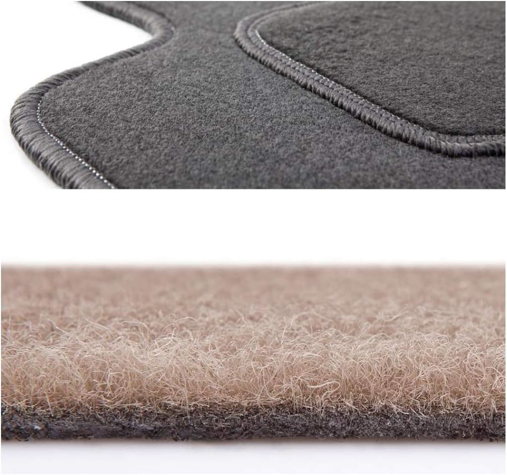 Fussmatten mit Clips 4er Set für Renault Scenic 3 III 2009-2016 Velours Automatten Vorne, Hinten + C