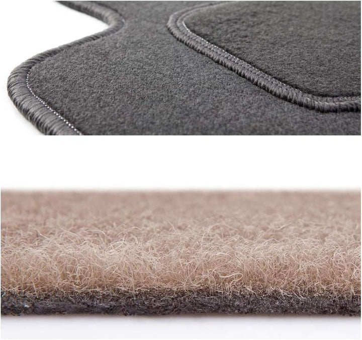 Fussmatten mit Clips 4er Set für Ford Mondeo MK4 4 2007-2014 Velours Automatten Vorne, Hinten + Clip