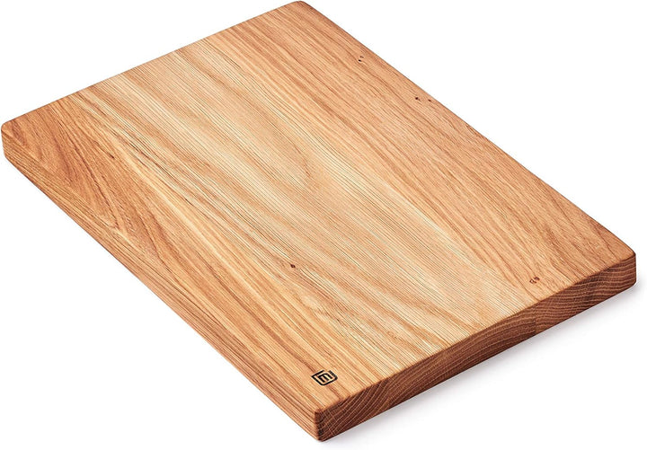 Edeldings Schneidebrett Holz aus hochwertiger Eiche | Geölt, Gross 30 х 20 cm | Massivholz Küchenbre