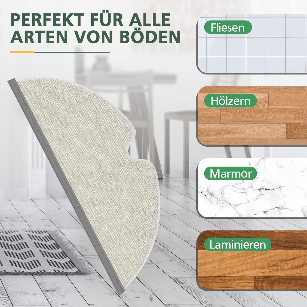 8 Stück Q7 Wischtücher -Ersatz Wischtuch für Xiaomi Roborock Q7/Q7+/Q7 MAX /Q7 MAX+ S5 S50 S51 S55 S