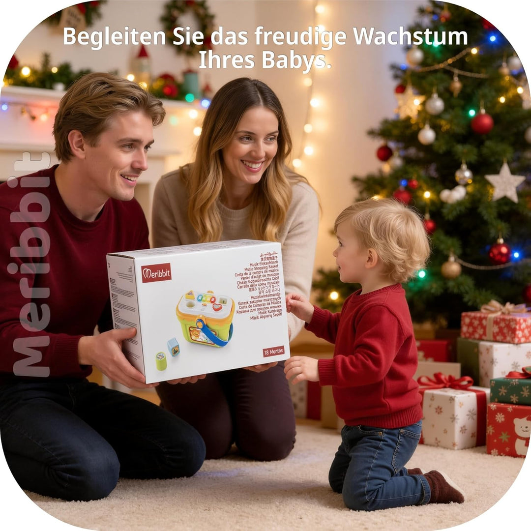 Montessori-Spielzeug Sinnesförderndes Spielzeug für 1-3 Jahre Kinder, Musik Formensortierer mit Klav