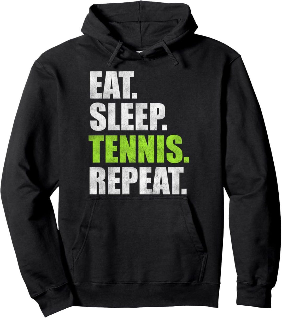 Eat Sleep Tennis Repeat Pullover Hoodie
