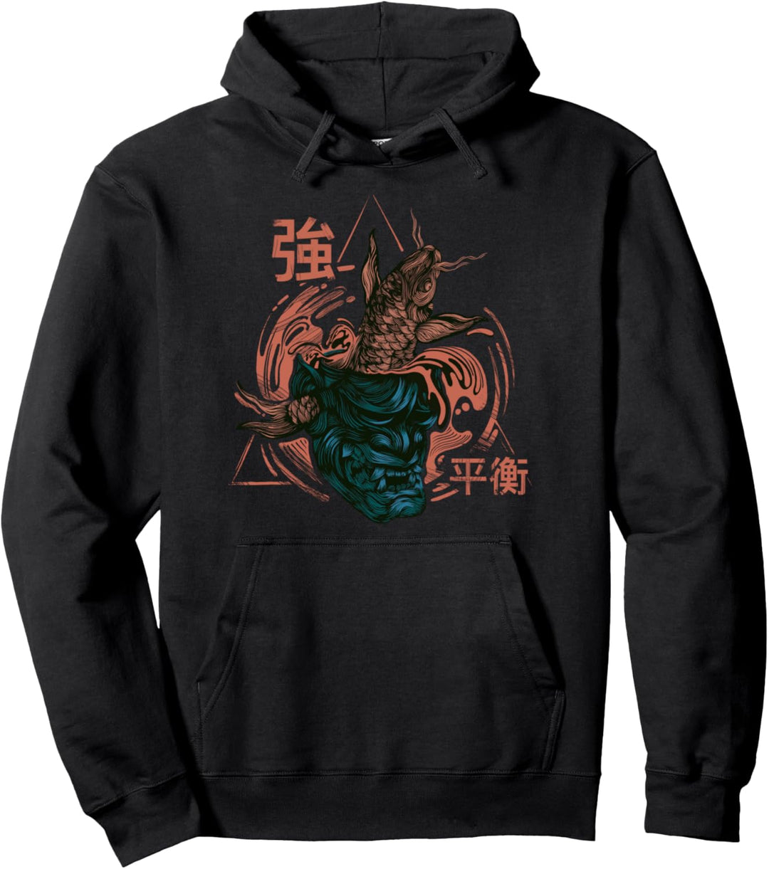 STÄRKE IN KANJI JAPANISCHE SYMBOLE, GLEICHGEWICHT JAPANISCH Pullover Hoodie