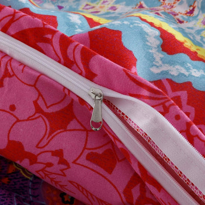 Omela Bettwäsche Boho 155x220 2 Teilig Exotisch Indisch Design Bohemian Bettbezug mit Reissverschlus