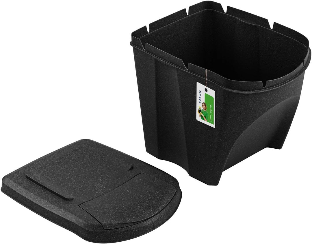 Mülleimer Set Eco Mülltrennsystem 4x25L – Abfalleimer mit farbigen Deckeln, Recycling Behälter für K