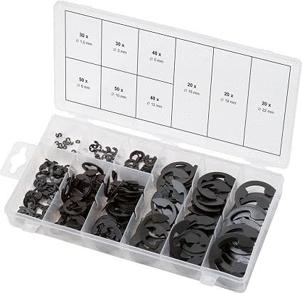 KS TOOLS Sortiment E-Sicherungsringe, Ã˜1,5-22mm, 300-tlg
