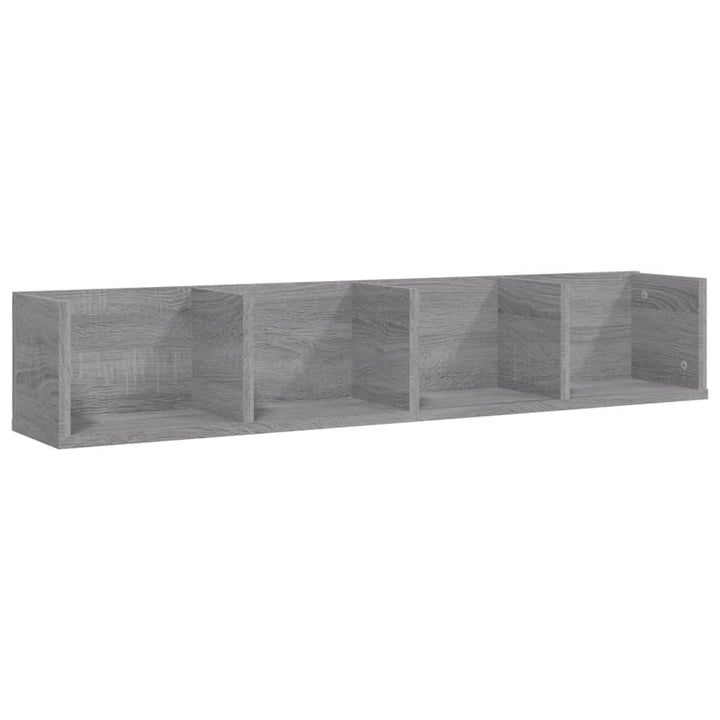 vidaXL CD-Wandregal Grau Sonoma 100x18x18 cm Holzwerkstoff, Grau Sonoma
