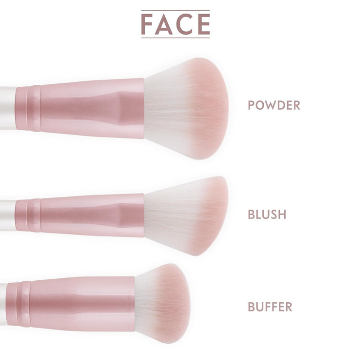Make-up Pinselset Luvia, Prime Vegan Pro - Candy, 7 Schminkpinsel inkl. Pinselaufbewahrung, Blender