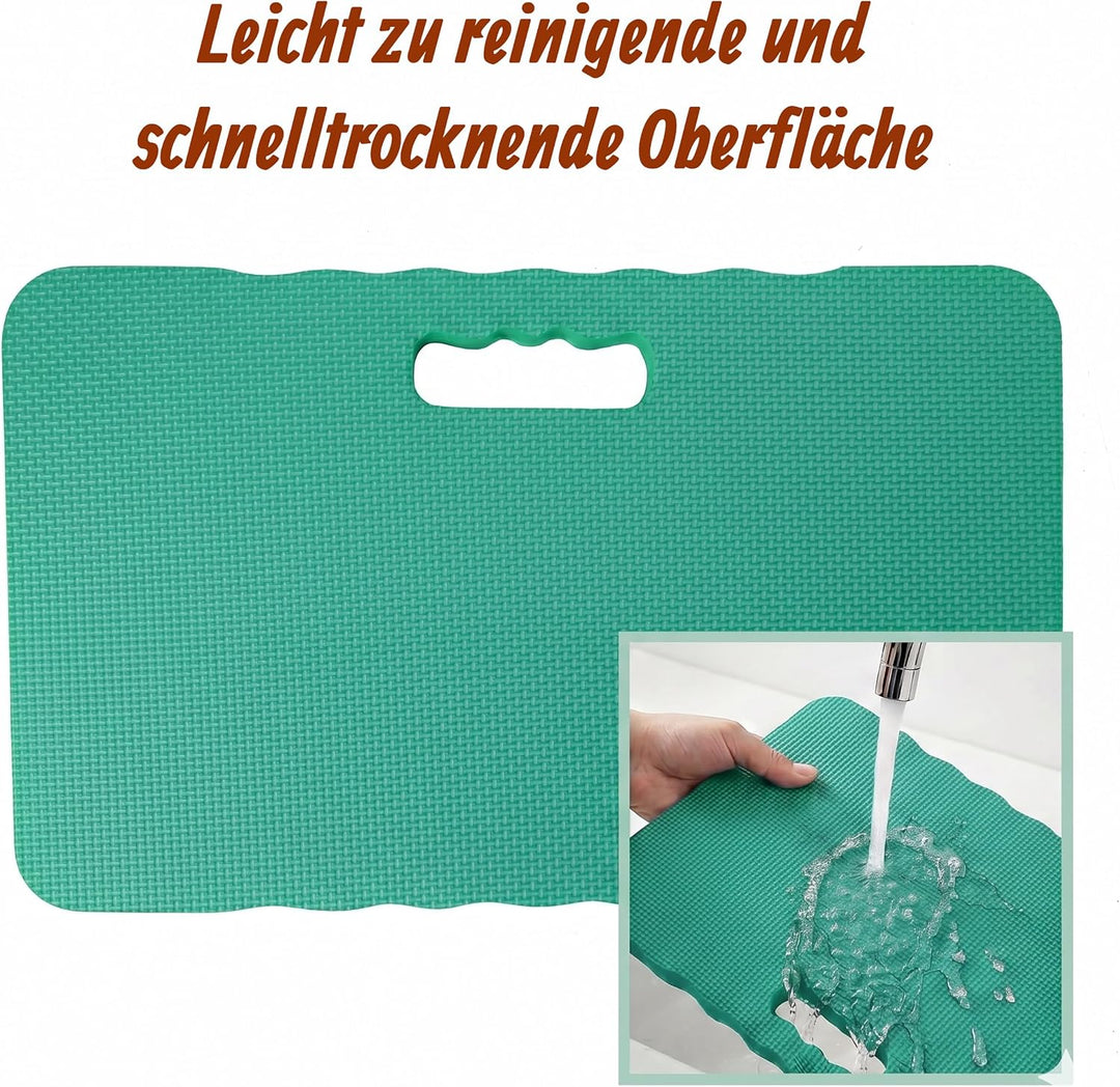 Relaxdays Kniekissen, 2er Set, Garten, Werkstatt, Yoga, Schaumstoff, Tragegriffe, HxBxT: 4 x 46 x 28