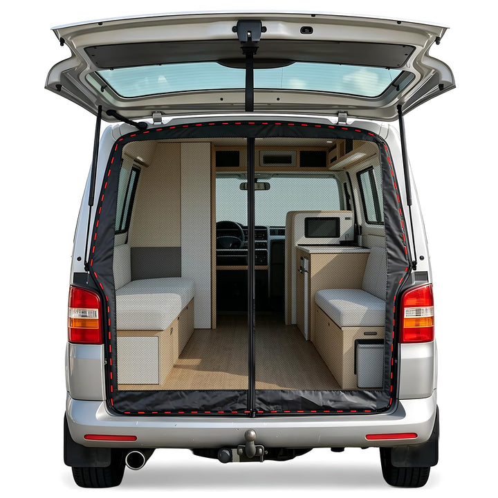 Moskitonetz Auto Hintertür Kompatibel für VW T5 T6,Magnetisch Reissverschluss Fliegengitter Auto Ins