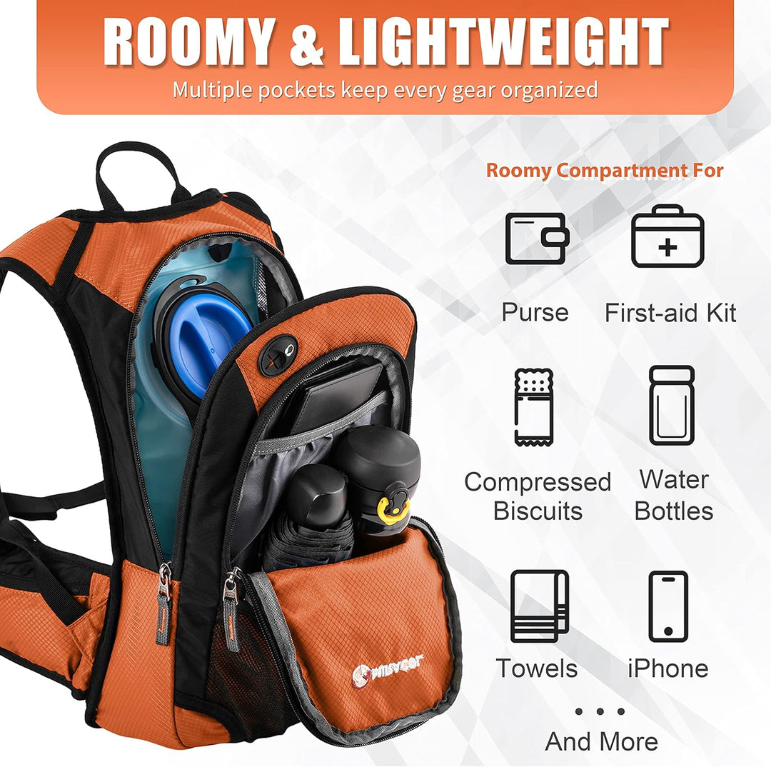 Miracol Trinkrucksack mit 2 l Wasserblase – Thermo-Isolierpack hält Flüssigkeit bis zu 4 Stunden küh