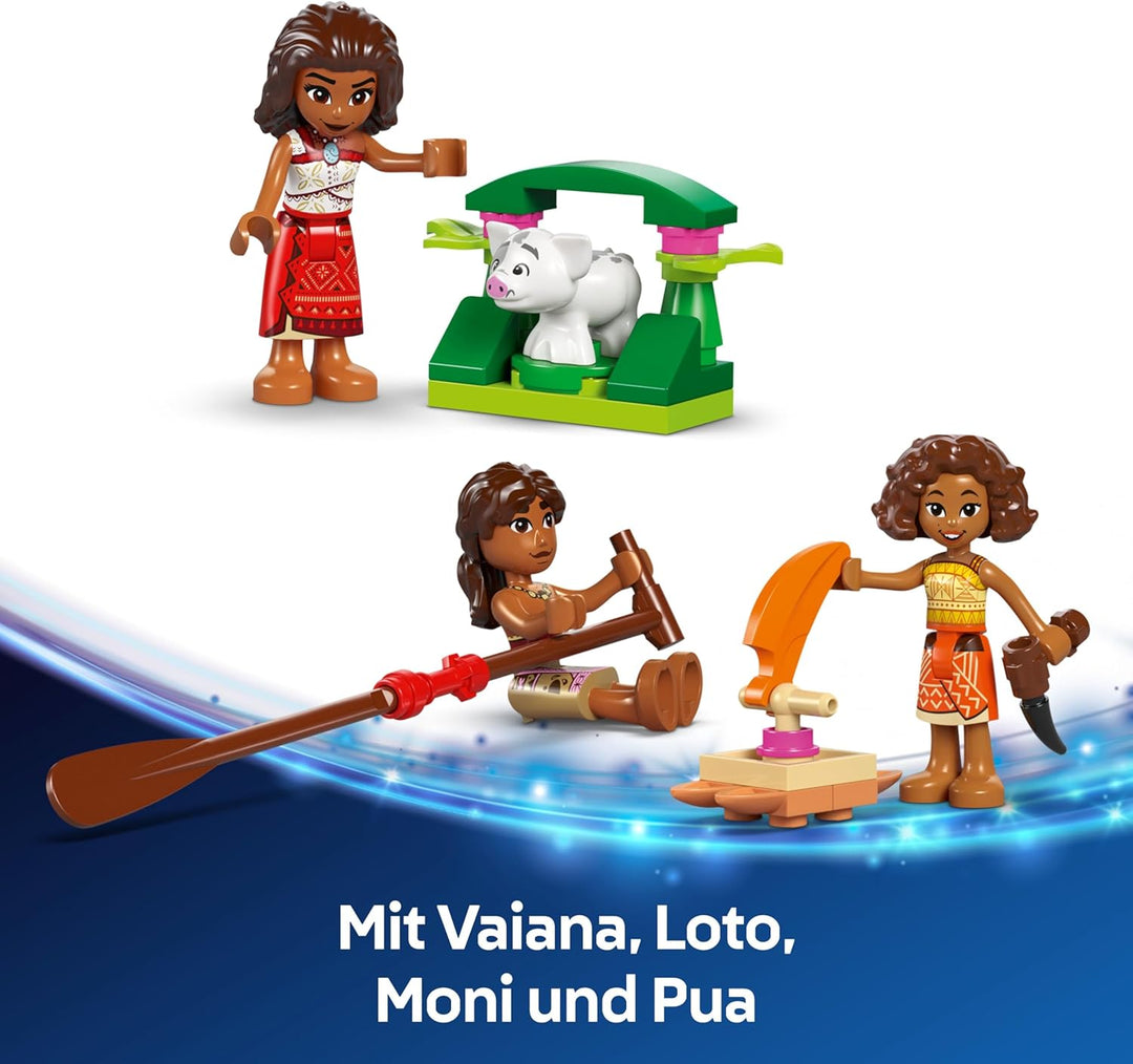 LEGO ǀ Disney Vaiana 2: Vaianas Abenteuerfloss - Spielzeug Boot mit Textilsegel, abnehmbarem Deck, L