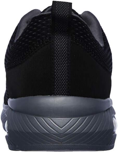 Skechers Herren 52559 Sneaker, Black Mesh Charcoal Trim