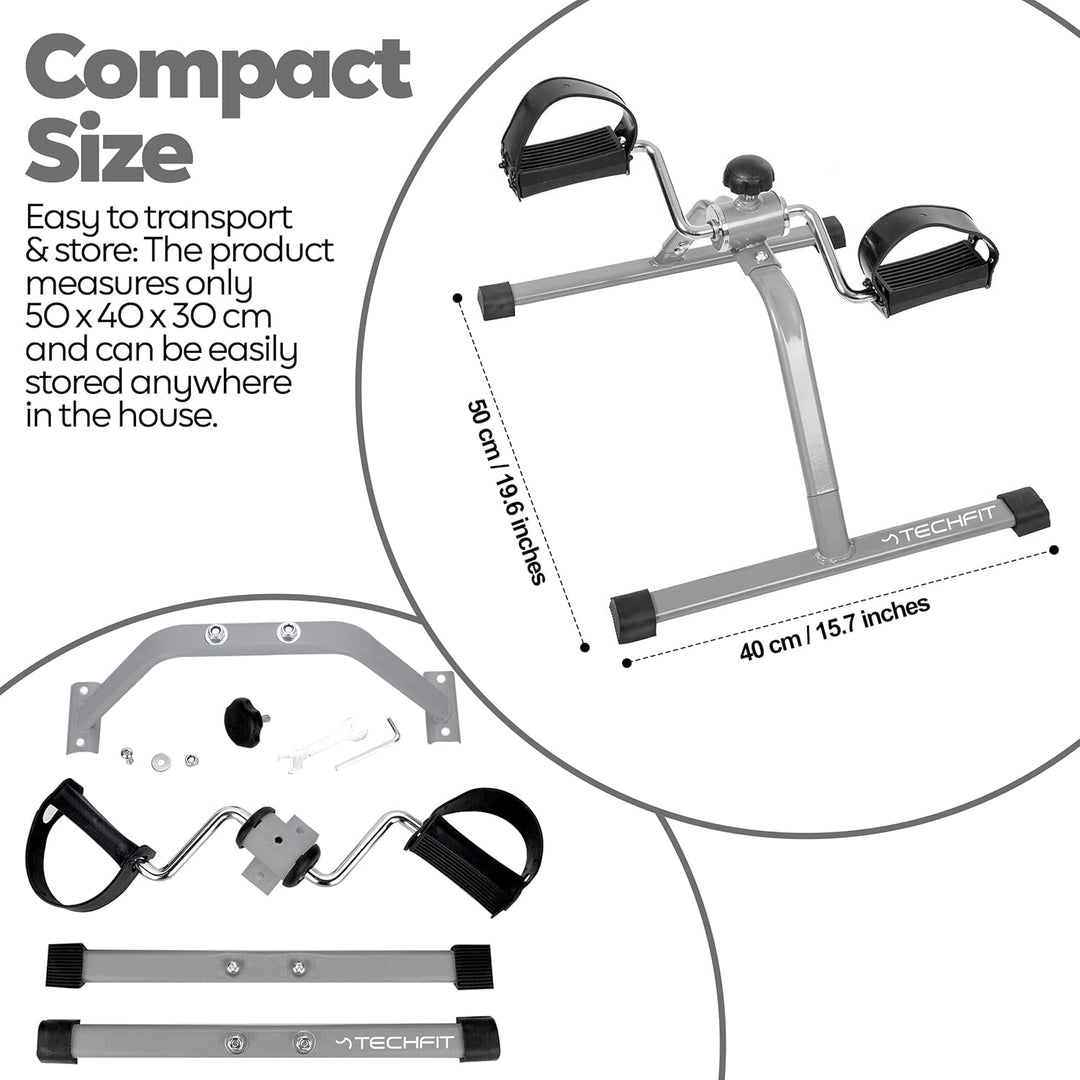Techfit Pedal-Ausbilder, Mini-Heimtrainer für Heim und Büro, leichte Trainingsmaschine für Arme und