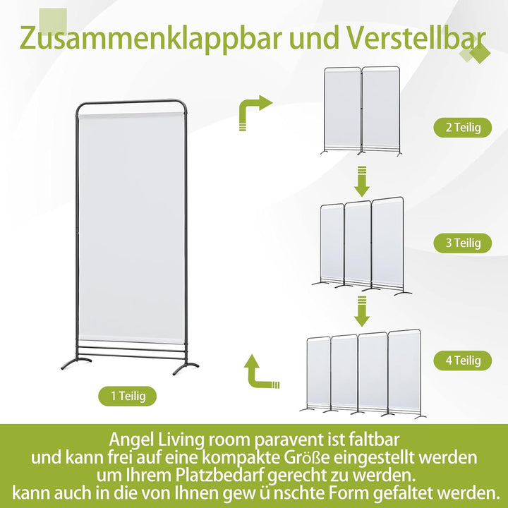 Angel Living Paravent 1 Teilig Klappbar Raumteiler Freistehend Sichtschutzwand Raumteiler Stellwand
