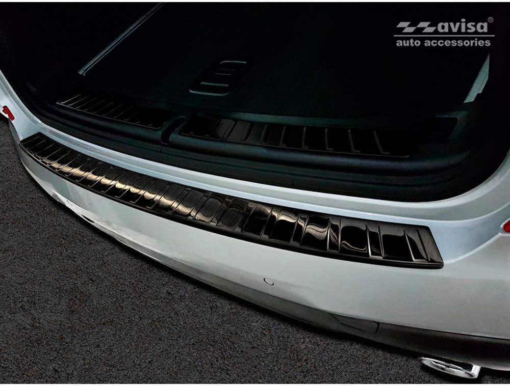 Avisa Schwarz Edelstahl Heckstossstangenschutz kompatibel mit BMW X3 G01 M-Paket 2017-2021 & Facelif