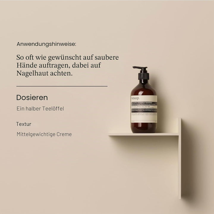 Aesop Resurrection Aromatique Hand Balm, 500 ml 500 ml (1er Pack), 500 ml (1er Pack)