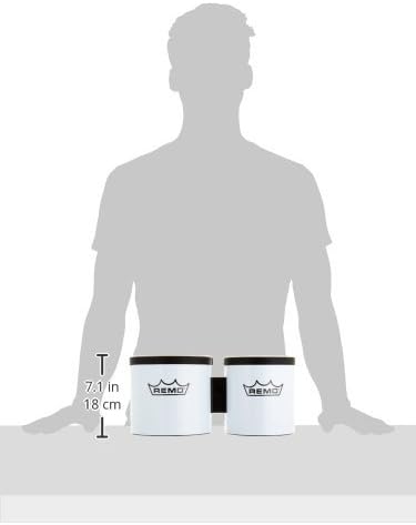 Remo BG-5300-00 Festival Bongo Trommel, 15,2 cm - 17,8 cm, Weiss, Weiss