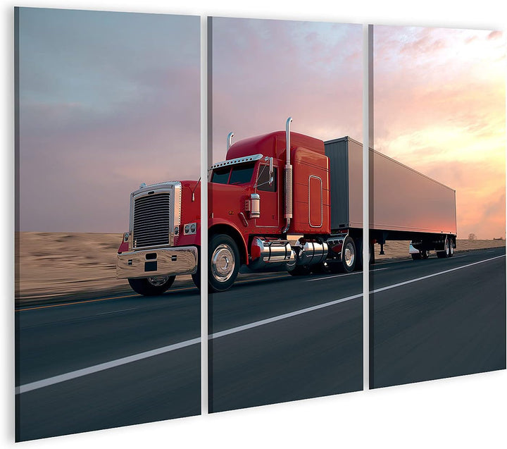 islandburner Bild auf Leinwand LKW Auf Der Strasse Während des Tages Bilder Wandbilder Poster Leinwa