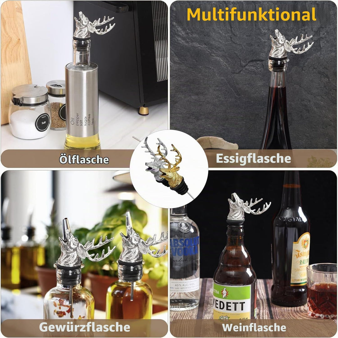 2 Stücke Ausgiesser Für Flaschen Wein, Ausgiesser Spirituosen, Weinverschlüsse Metall, Für Weinflasc