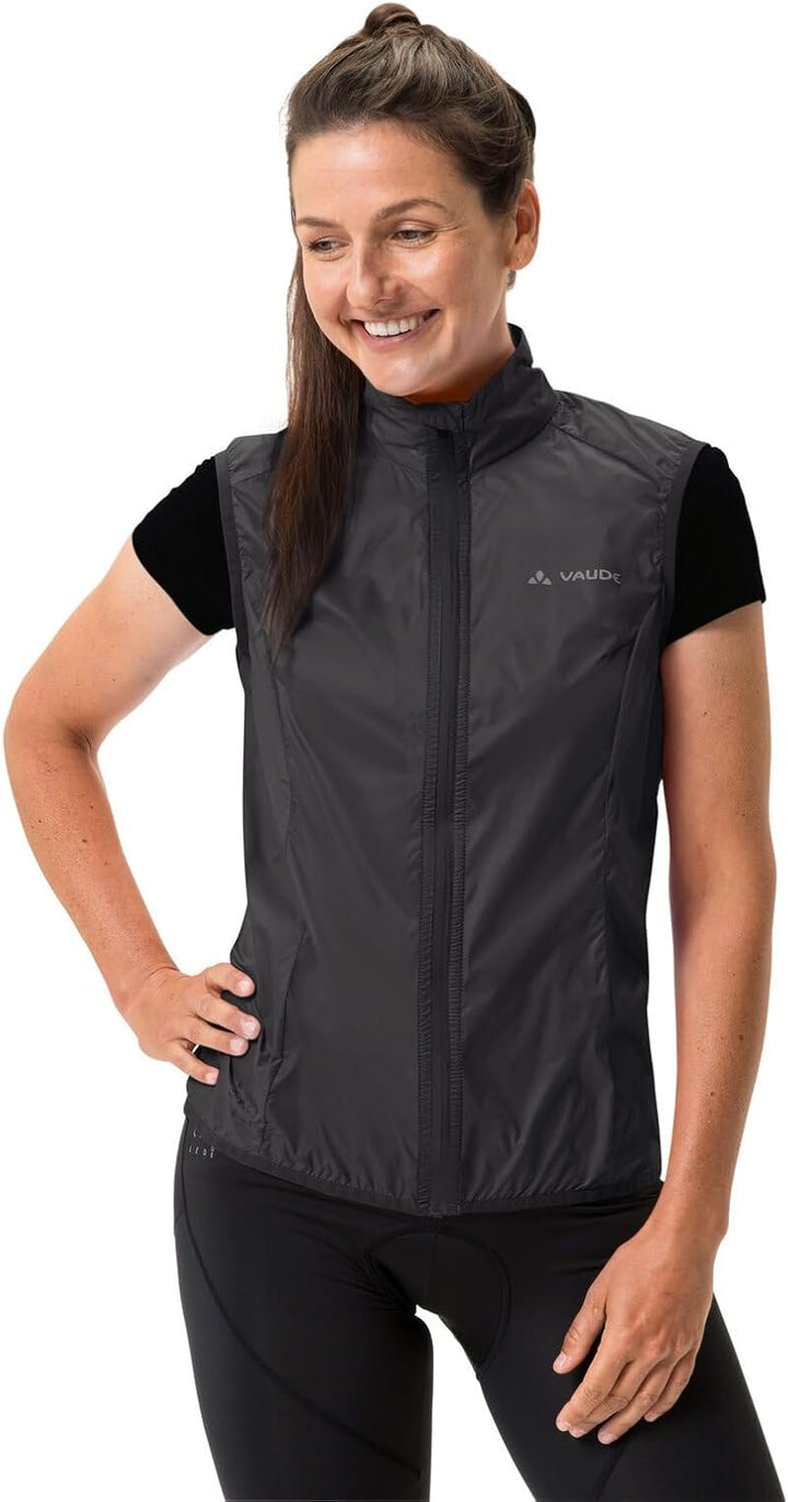 VAUDE Women's Matera Air Vest - Atmungsaktive Damen-Windweste aus recycelten Materialien für das Rad