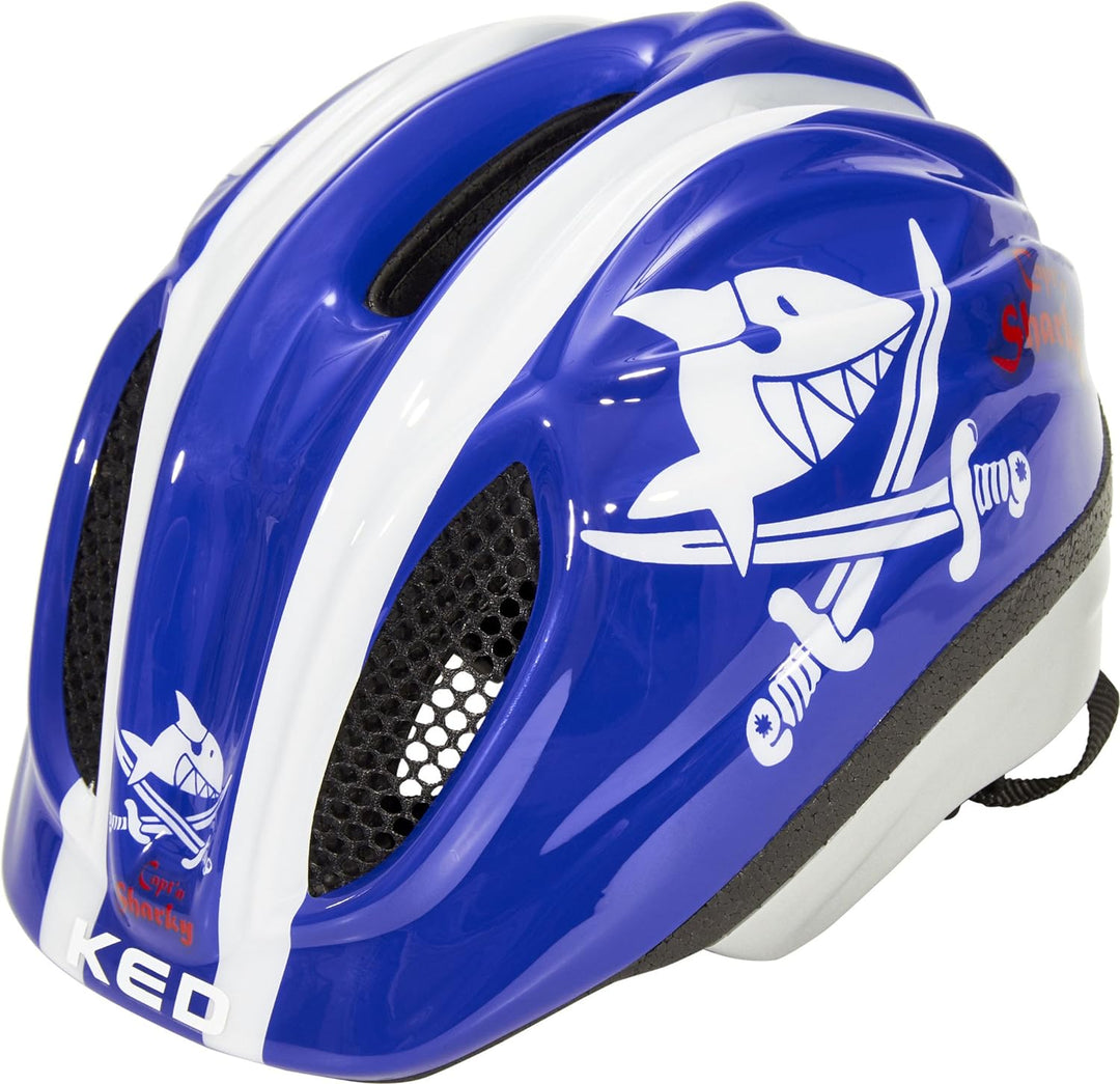 KED Kinder Meggy Originals Fahrradhelm, Die Maus, S/M (49-53cm) 46-51 cm sharky blue, 46-51 cm shark