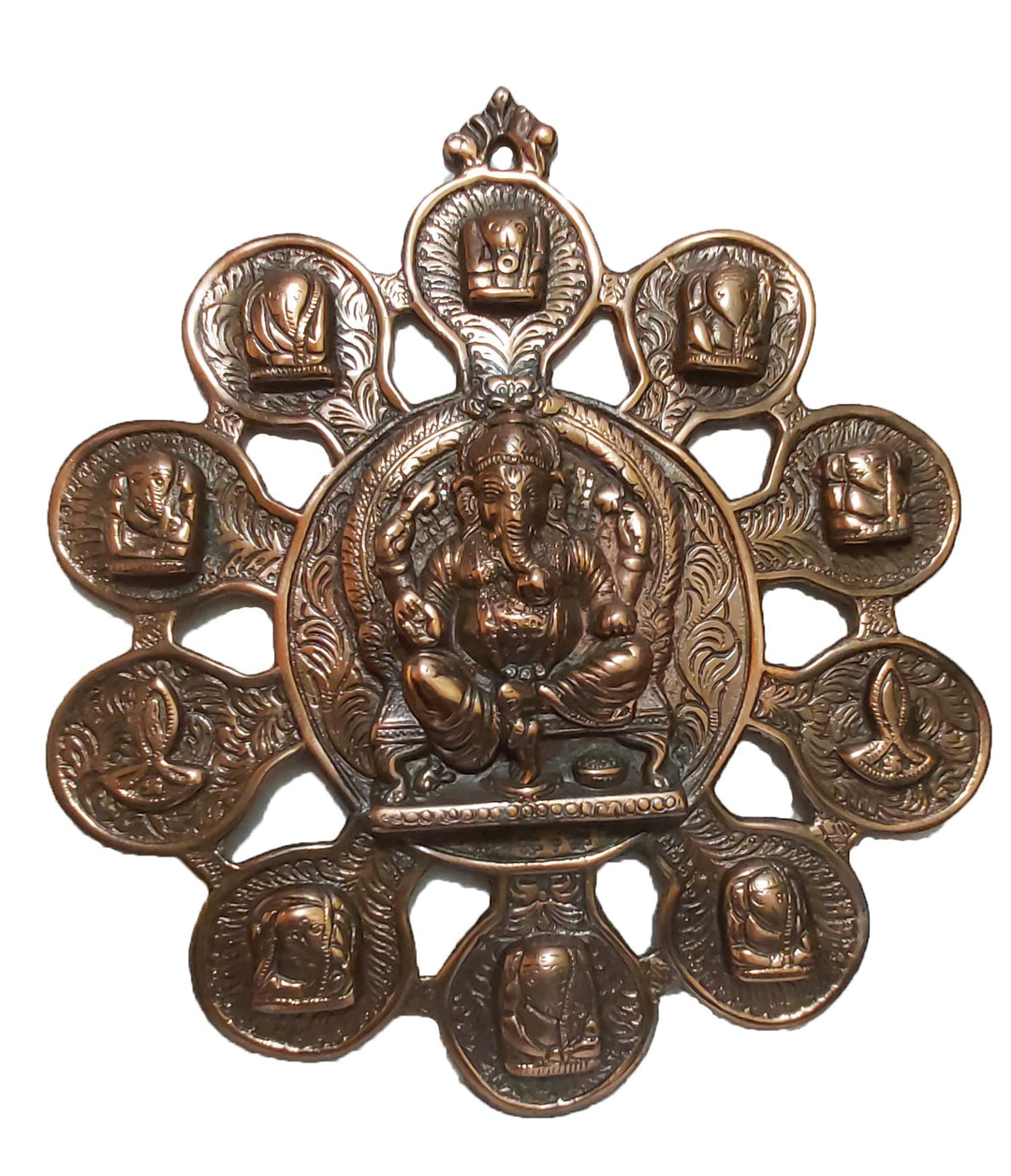 PARIJAT HANDICRAFT Matel Wandbehang von Lord Ganesha, ideal als Heimdekoration, ideal für Geschenkzw