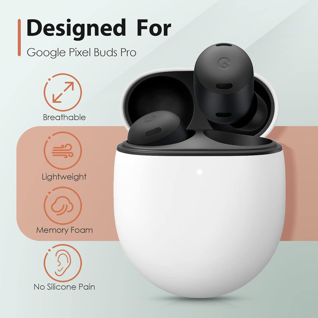 Memory Foam Tips für Google Pixel Buds Pro, Anti-Rutsch Ersatz Ohrstöpsel für Google True Wireless K